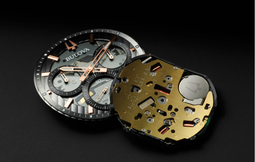 Mouvement haute fréquence Bulova du modèle Curve. Source : www.teddybaldassarre.com