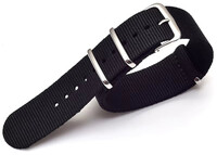 bracelet en nylon Ricardo Kronplatz, noir, NATO