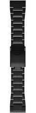 bracelet métallique Garmin 26mm (pour Garmin Fenix 8/7X/6X (51mm), Tactix etc.), noir V2, QuickFit, 010-12580-00