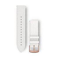 bracelet en cuir Garmin 20mm (pour Venu, Venu Sq, Venu 2 plus etc.), blanc V1, Quick Release, 010-12691-0B