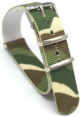 Bracelet en nylon Ricardo, zelený/maskáčový, NATO