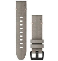 Bracelet en cuir Garmin 20mm (pour Garmin Fenix 8/7S/6S (43mm), etc.), gris, QuickFit, 010-12876-00