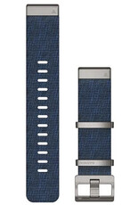 bracelet en nylon Garmin 22mm (pour Garmin Fenix 8/7/6 (47mm), Epix 2 etc.), bleu V1, QuickFit, 010-12738-02