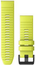 Bracelet en silicone Garmin 26mm (pour Garmin Fenix 8/7X/6X (51mm), Tactix etc.), jaune V1, QuickFit, 010-12864-04