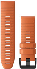Bracelet en silicone Garmin 26mm (pour Garmin Fenix 8/7X/6X (51mm), Tactix etc.), orange, QuickFit, 010-12864-01