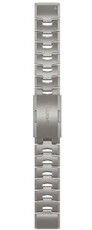 Bracelet en titane Garmin 22mm (pro Garmin Fenix 8/7/6 (47mm), Epix 2 aj.), argent, QuickFit