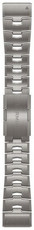 Bracelet métallique en titane Garmin 26mm (pour Garmin Fenix 8/7X/6X (51mm), Tactix etc.), gris, QuickFit, 010-12864-08