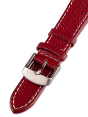 Bracelet de montre unisexe en cuir rouge W-00-D