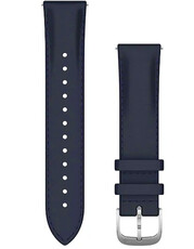 bracelet en cuir Garmin 20mm (pour Venu, Venu Sq, Venu 2 plus etc.), bleu, Quick Release, 010-12924-20