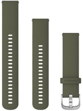 Bracelet en silicone Garmin 20mm (pro Venu, Venu Sq, Venu 2 plus aj.), vert, Quick Release + partie étendue