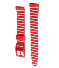 Bracelet en plastique Swatch AGR154I 17mm (pro Swatch), rouge