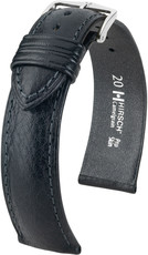 bracelet en cuir Hirsch Camelgrain L 01009050-2, noir, veau, longueur L, Quick Release