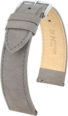 bracelet en cuir Hirsch Osiris L 03433030-2, gris, cuir de veau, longueur L, Quick Release