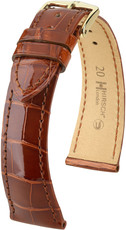 Bracelet en cuir marron Hirsch London M 04307170-1 (cuir d'alligator) Hirsch selection