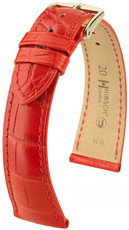 Bracelet en cuir rouge Hirsch London M 04207129-1 (cuir d'alligator) Hirsch Selection