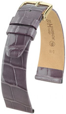 bracelet en cuir Hirsch Prestige M 02307112-1, violet, cuir d'alligator, longueur M, Quick Release