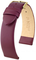 bracelet en cuir Hirsch Toronto M 03702186-1, violet, veau, longueur M, Quick Release