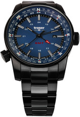 Traser P68 Pathfinder GMT Blue avec bracelet métallique