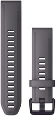 Bracelet en silicone Garmin 20mm, Shale Grey, Quick Fit, 010-13011-00