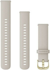 Bracelet en silicone Garmin 18mm (pour Venu 2S, Vívoactive 4S, Vívomove 3S), beige V2, Quick Release, + partie prolongée, 010-12932-0D