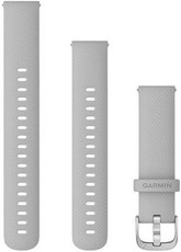 Bracelet en silicone Garmin 18mm (pour Venu 2S, Vívoactive 4S, Vívomove 3S), gris V3, Quick Release, + partie prolongée, 010-12932-0C
