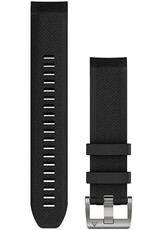 Bracelet en silicone Garmin 22mm (Fenix 7/6/5, Epix 2, MARQ aj.), noir, QuickFit