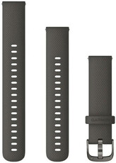 Bracelet en silicone Garmin 18mm (pour Venu 2S, Vívoactive 4S, Vívomove 3S), gris V4, Quick Release, + partie rallongée, 010-12932-0E