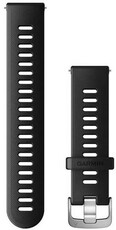 Bracelet en silicone Garmin 20mm (pour Forerunner 55, Venu, Venu Sq, Venu 2 plus), noir, Quick Release, 010-11251-9P