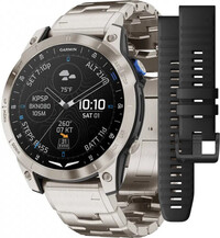 Garmin D2 Mach 1, Vented Titanium Bracelet (+ bracelet de rechange)