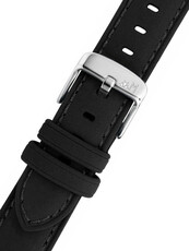 Bracelet en cuir Morellato Flake 5615D60.019 M, noir, matériau recyclé