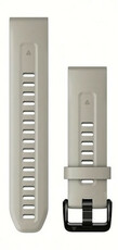 bracelet en silicone Garmin 20mm (pour Garmin Fenix 8/7S/6S (43mm), etc.), beige, QuickFit, 010-13102-04