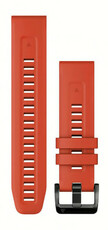 bracelet en silicone Garmin 22mm (pour Garmin Fenix 8/7/6 (47mm), Epix 2 etc.), rouge V3, QuickFit, 010-13111-04