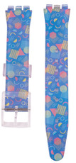 bracelet de montre en plastique Ricardo Barletta 17mm (pour Swatch), coloré