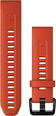 bracelet en silicone Garmin 20mm (pour Garmin Fenix 8/7S/6S (43mm), etc.), rouge V2, QuickFit, 010-13102-02