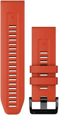 bracelet en silicone Garmin 26mm (pour Garmin Fenix 8/7X/6X (51mm), Tactix etc.), rouge V2, QuickFit, 010-13117-04