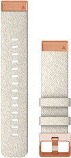 Bracelet en nylon Garmin 20mm (pour Garmin Fenix 8/7S/6S (43mm), aj.), blanc V2, QuickFit, 010-13102-09
