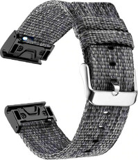 Bracelet en nylon Ricardo Cervinia 22mm, Gray/Black, QuickFit