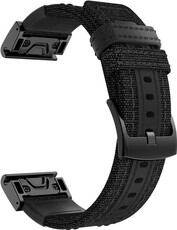 Bracelet en nylon Ricardo 26mm (pro Garmin Fenix 8/7X/6X (51mm), Tactix aj.), noir, QuickFit