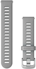 bracelet en silicone Garmin 18mm (pour Venu 2S, Vívoactive 4S, Vívomove 3S), gris V1, Quick Release, 010-11251-3G