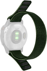bracelet en nylon Ricardo 20mm (pour Garmin Fenix 8/7S/6S (43mm), etc.), vert, à enfiler
