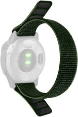 Bracelet en nylon Ricardo 22mm (pro Garmin Fenix 7/6/5 aj.), vert, cordon