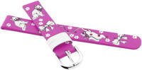 bracelet en cuir JVD 14mm, rose V6, pour enfant