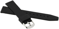 Bracelet en silicone pour bébé, noir, boucle argentée