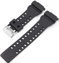 bracelet en plastique Ricardo Cassola 16mm (pour Casio G-Shock GA-100, GA-110, GD-120, GLS-100), noir V1