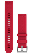 bracelet en silicone Garmin 22mm (pour Garmin Fenix 8/7/6 (47mm), Epix 2 etc.), rouge V4, QuickFit, 010-12738-17