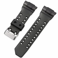 bracelet de montre Ricardo Cassola 16m (pour Casio G-Shock GA-100, GA-110, GD-120, GLS-100), noir, transparent