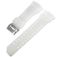 bracelet de montre Ricardo Cassola 16mm (pour Casio G-Shock GA-100, GA-110, GD-120, GLS-100), blanc, transparent