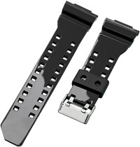 bracelet de montre Ricardo Cassola 16mm (pour Casio G-Shock GA-100, GA-110, GD-120, GLS-100), noir V8