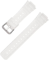 bracelet de montre Ricardo Ribolla 16mm (pour Casio G-Shock GA-2100/GA-2110, DW-5600, GW-6900), blanc, transparent