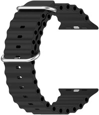 Bracelet en silicone Ricardo (pro Apple Watch 38/40/41mm), noir V2
